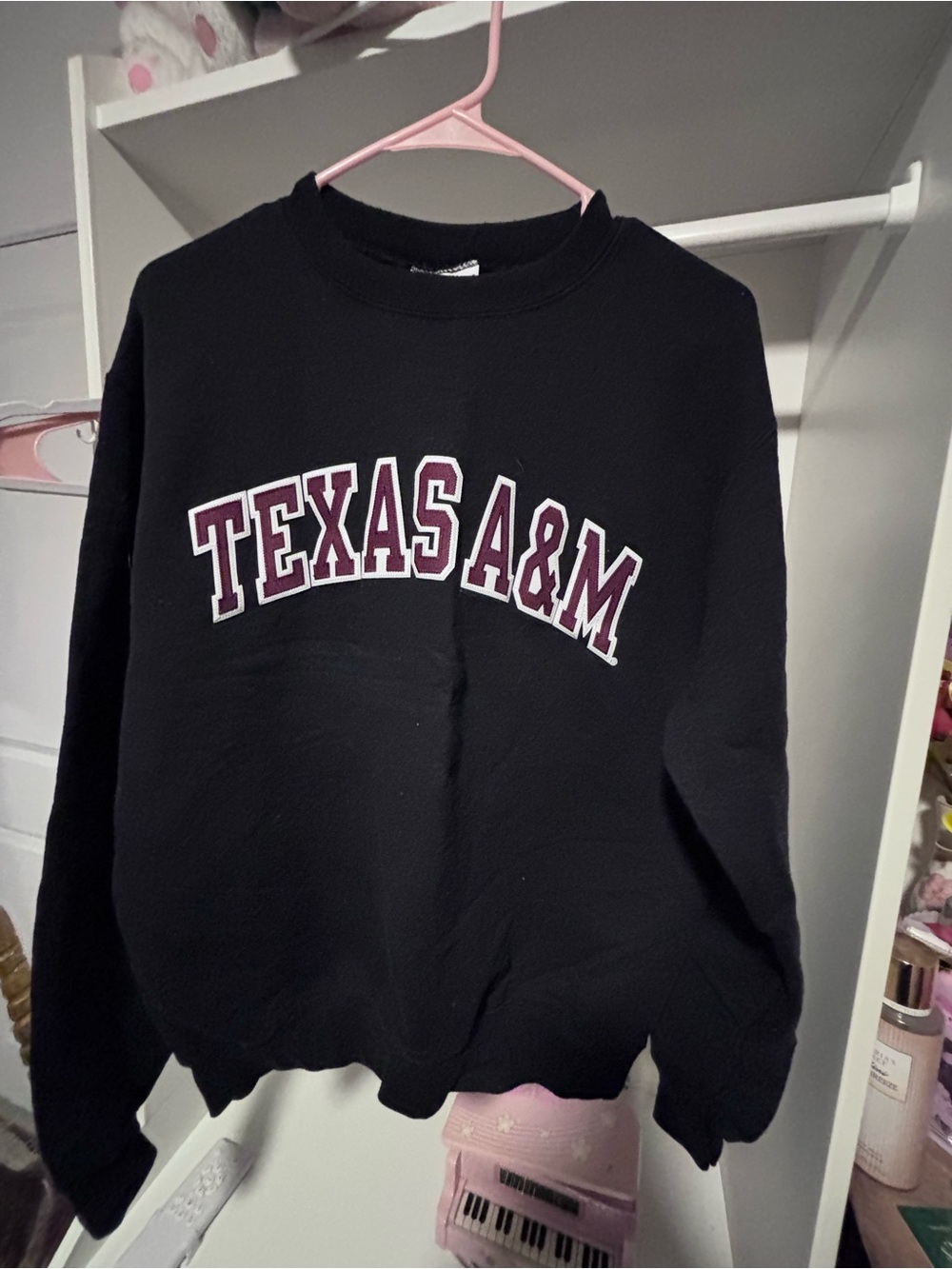 Black Texas A&M Crewneck Sweatshirt Size M